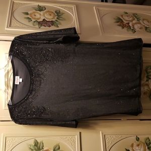 Lularoe black sparkle shirt